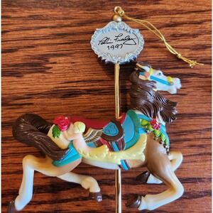 1997‎ Enesco Tobin Fraley Carousel Horse Vtg Ornament